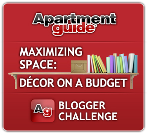 Apartment guide decor on a budget blogger challenge