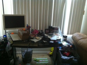 messy desk