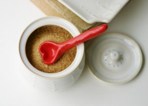 Credit: Bright Red Ceramic Heart Spoon - Small Measuring Spoon ($18)